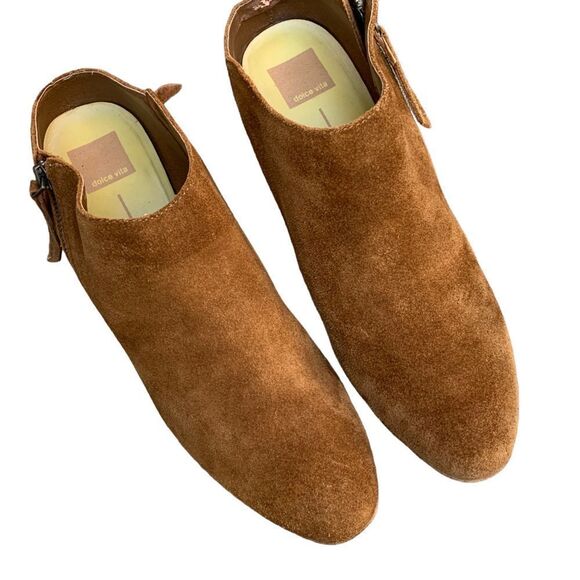Dolce Vita Brown Suede Leather Ankle Booties Shoes Women’s size 11 boho Western - Picture 11 of 15